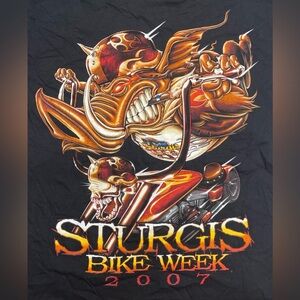 Sturgis Delta Bike Week 2007  Graphic Short Sleeve T-shirt Men Lg New With Tag